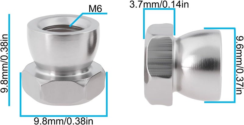 Briny River 10PCS Stainless Steel Nut M6 Break Off Shear Anti Theft Twist Security for Outdoor Equipment Street Lights Surveillance Cameras - Image 4